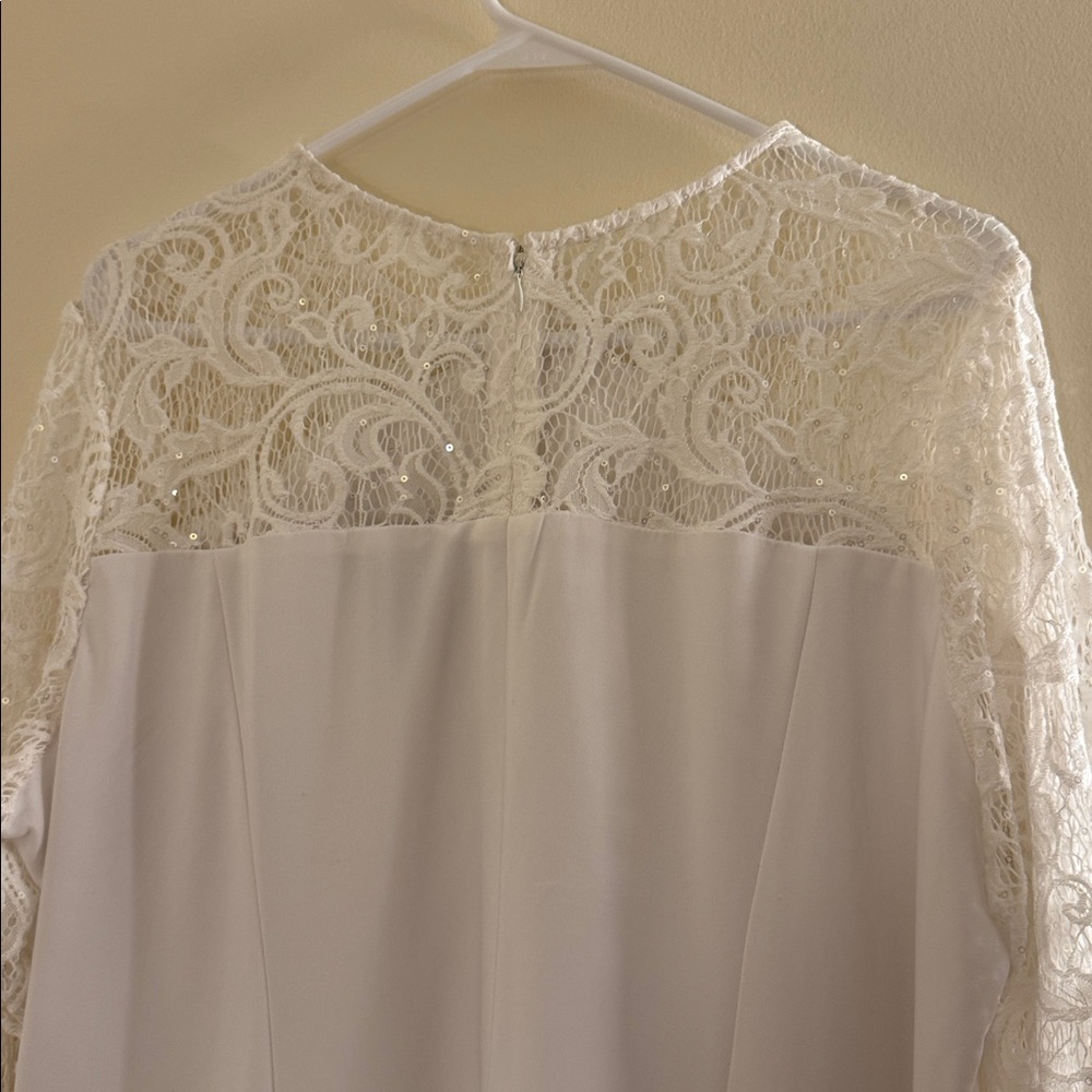 R&M Richards White Evening Dress - Picture 4 of 8